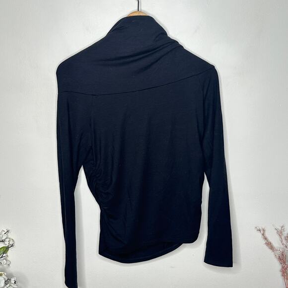 REFORMATION Florentina Knit Off Shoulder Top Black Sz L {GG47} - Picture 4 of 6